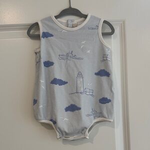 The Beaufort Bonnet Company Light Blue Nautical Lighthouse One-Piece